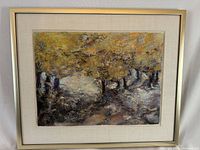 Framed pastel painting showing full artwork and frame.