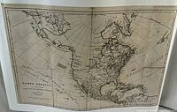 Full view of the antique North America map by Samuel Dunn displayed flat.