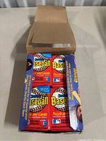 Open box showing sealed retail box of 1988 Donruss Baseball Puzzle and Cards with visible product branding and partial contents.