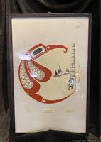 Full view of framed Sean Dixon original artwork titled 'Mosquito'.