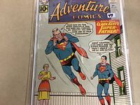 Front cover of Adventure Comics #289 showing characters in Superman costumes and woman behind fence, priced $0.49.