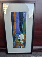 Full view of the framed original watercolor painting showing the complete artwork and its frame.