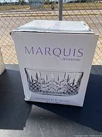 Original box packaging with Marquis by Waterford brand and Markham 9-inch bowl depiction