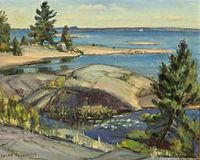 Detail of paint texture and brushwork on rock surface