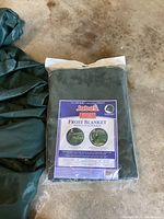 Photo showing the new Jobe's Frost Blanket folded and sealed in original packaging, label visible with product details and instructions.