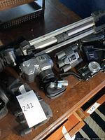 Overview of all items on wooden surface