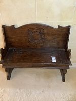 Front view of full bench showing backrest, seat and legs