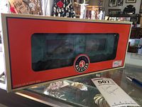 Lionel Aquarium Car in box showing front and side with clear window display