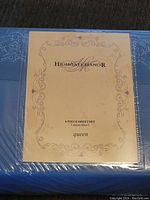 Photo of Highgate Manor label showing 6-piece queen microfiber sheet set.