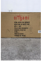 Photo of Origami branded cardboard box containing the 4 tier cart, showing item and vendor details.
