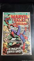 Front cover full view showing Marvel Tales comic book featuring Spider-Man and the story 'The Kingpin Strikes Back'.