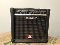 Front view of Peavey Blazer 158 guitar amplifier showing control panel and front grille with logo.