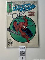 Front cover of The Amazing Spider-Man comic issue #301 showing Spider-Man and promotional text about Silver Sable.