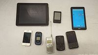 Overview of all electronic devices showing variety and condition