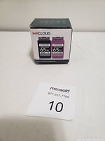 Front of box showing two InkCloud 65XL cartridges, black and tri-color.