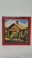 Front cover of Grateful Dead Terrapin Station album showing illustrated train station with turtles.
