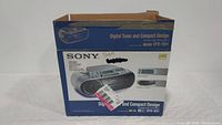 Sony CFD-S01 digital tuner and compact CD player packaging box
