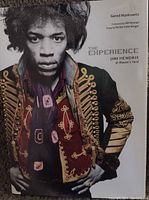 Cover photo of the book showing Jimi Hendrix in a decorative military-style jacket, titled 'The Experience Jimi Hendrix at Mason's Yard' by Gered Mankowitz.