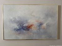 Full front view of the framed painting showing overall composition and condition