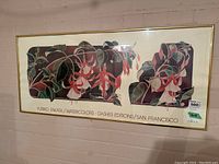 Framed watercolor print showing full artwork, text area with artist name and publisher.