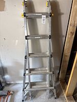 Ladder in A-frame position showing full height and structure