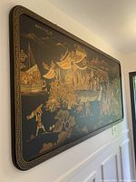 Wide view of wall art panel showing entire scene