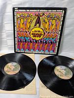 Both vinyl records laid out, showing original Warner Reprise center labels and visible vinyl surface