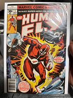 Front cover of The Human Fly #1 Marvel comic book in protective sleeve.