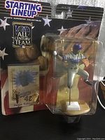 Packaging showing Starting Lineup figure and card of Jackie Robinson with Dodgers uniform and number 42.