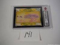 Front view of the graded 1980 OPC Star Wars Series 1 Space Paintings trading card showing the image and label with the grade 6.5.