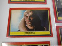 Close-up image of Bib Fortuna trading card showing character image and text