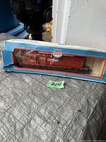Photo of the vintage CP Rail model train locomotive engine in original box showing box condition and model details.