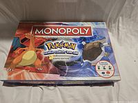 Box lid showing Monopoly Pokémon Kanto Edition artwork