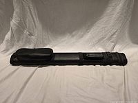 Black leatherette hard case closed