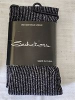 Front of packaging label showing brand name 'Seductions', one size stated.