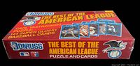 Sealed 1991 Donruss The Best of the American League box set with front and top side visible, showing colorful packaging and highlights of the set.