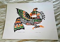 Full view of the Thunderbird print showing the artwork and signature area.