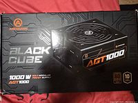 Original manufacturer box showing product branding and specifications 1000W Gold Modular Power Supply AGT1000