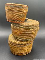 Three baskets stacked showing overall set