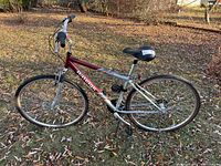 Full side view of the Raleigh Escaladeur Deluxe bicycle showing frame, tires, and overall condition.