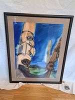 Front view of framed watercolour artwork