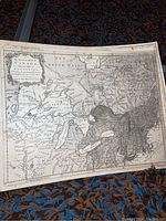 Full view of an antique map of Canada with old place names and vintage cartouche