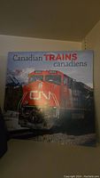 2021 Canadian Trains calendar showing a red train on cover