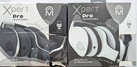 Two boxes of Xpert Pro foldable headphones, one black and one white