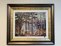 Full view of the framed Tom Thomson "Artist Camp" limited edition print.