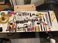 Full overview of all tools on table