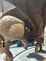 Close‐up of textured octopus head and tentacle detailing