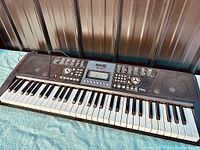 Full view of RockJam keyboard with 61 keys, showing the full size and design.