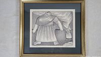 Framed and matted lithograph overall view