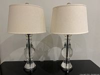 Front view of both lamps side by side